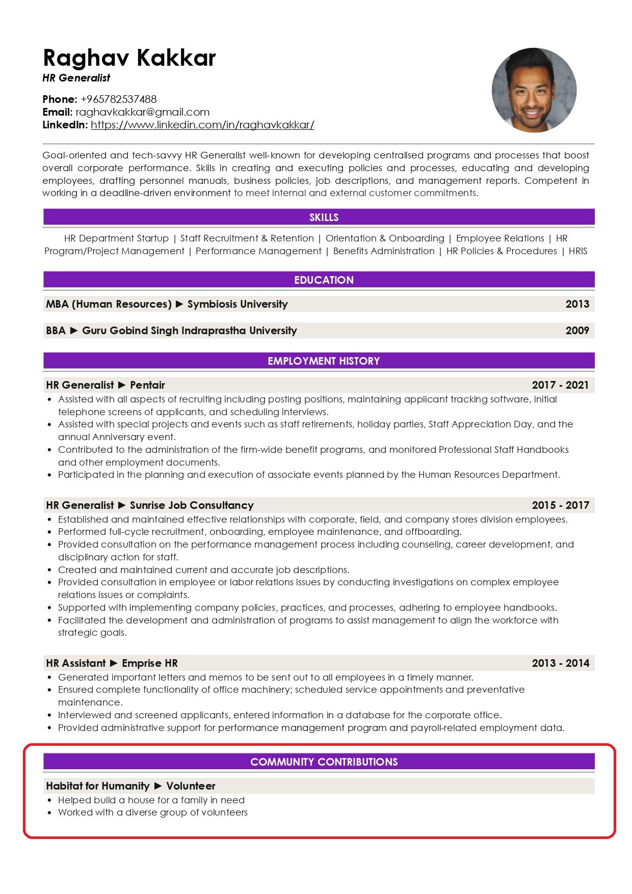 resume examples for extracurricular activities