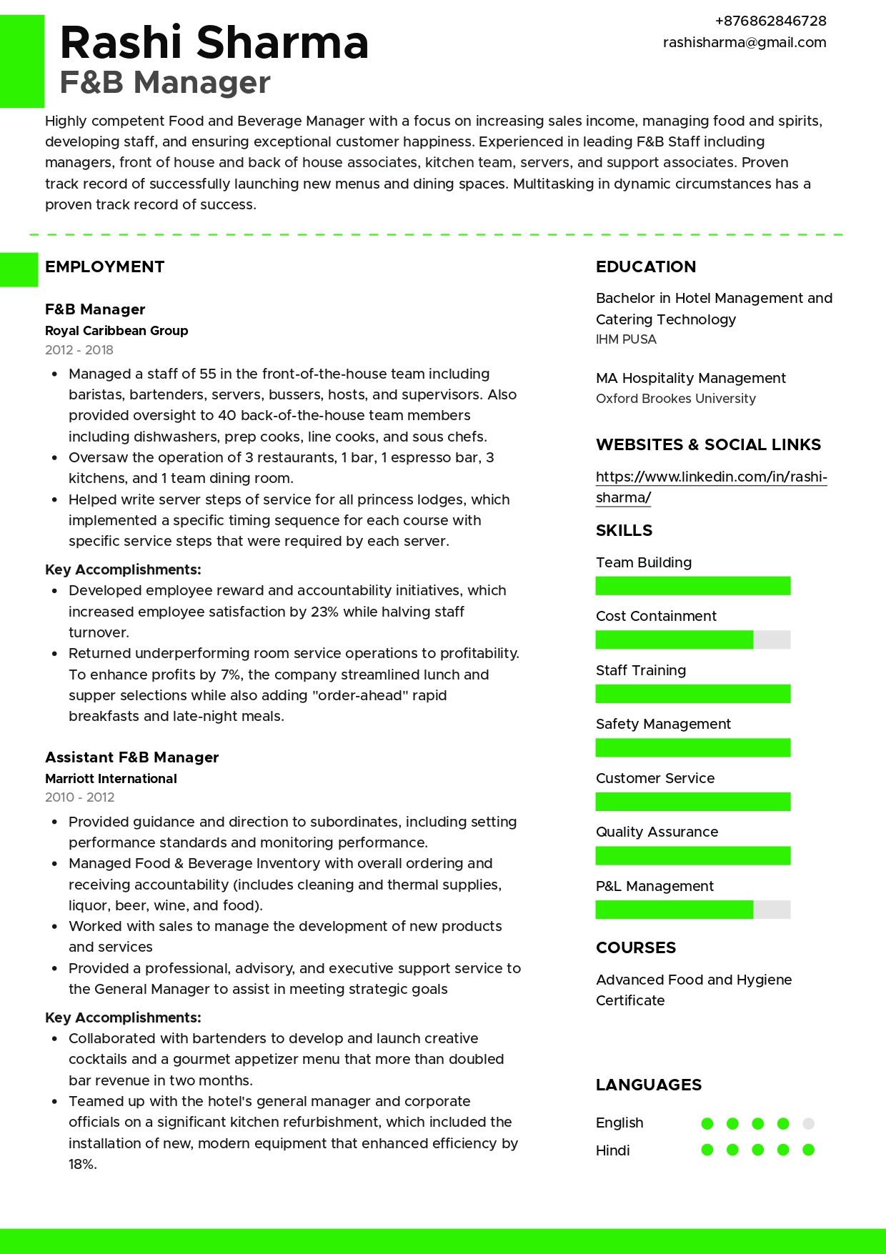 meaning of chronological resume