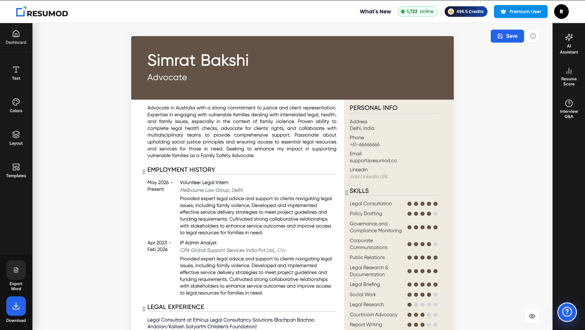 Resumod.co - the world's fastest resume builder