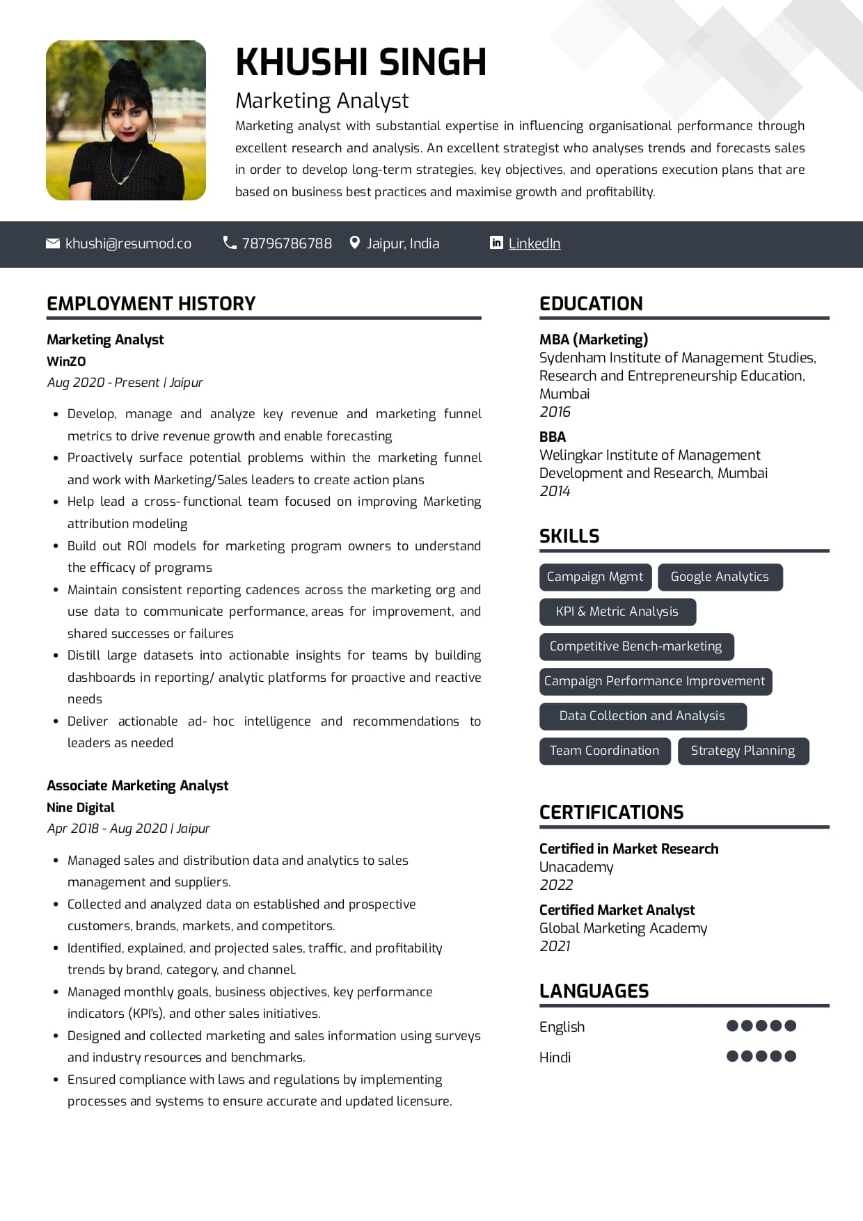 Best Resume Templates Free by Resumod.co