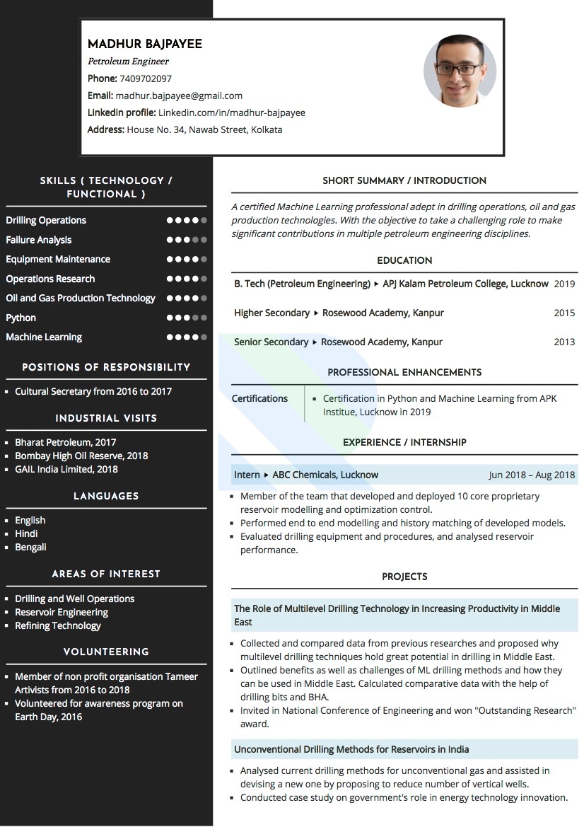 Resumes For Oil And Gas Industry - Catholiccaveman Blog