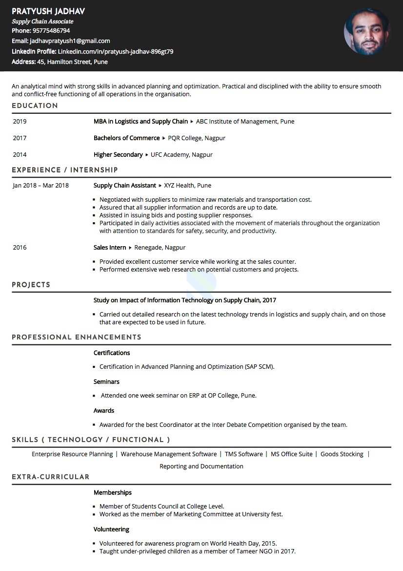 sample-resume-of-supply-chain-management-associate-with-template-writing-guide-resumod-co