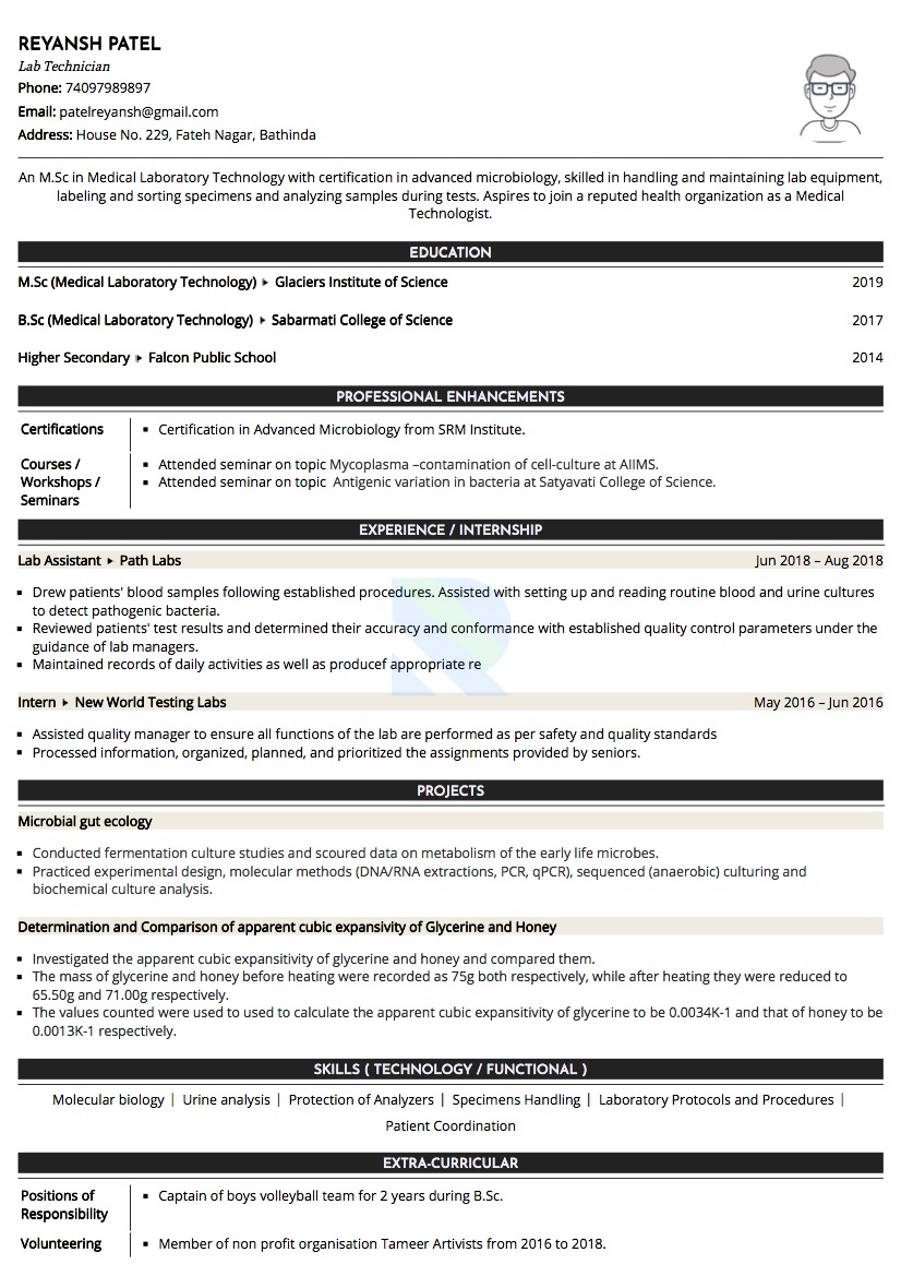 sample-resume-of-medical-lab-technician-with-template-writing-guide