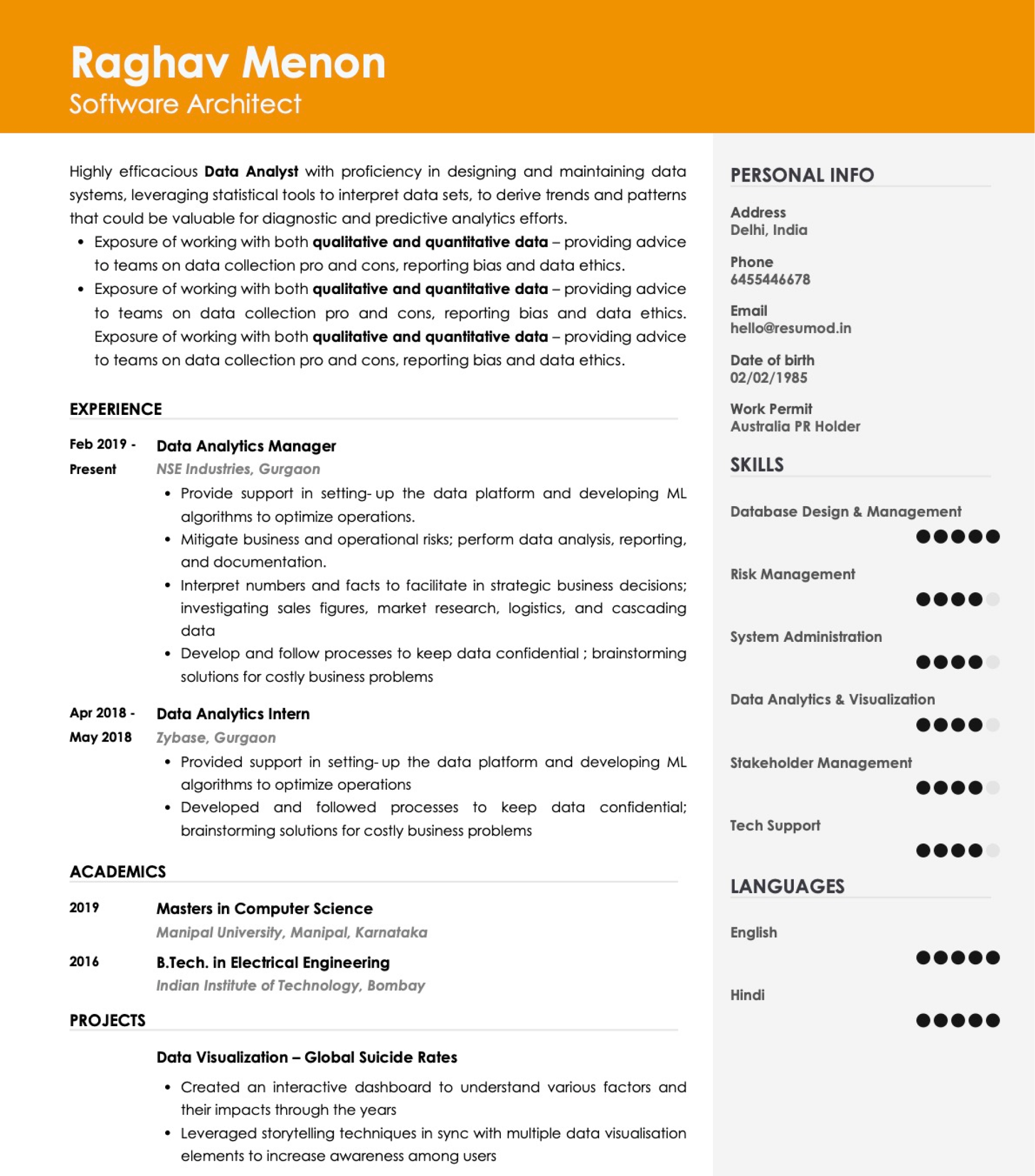 sample-resumes-and-cvs-by-industry-resumod